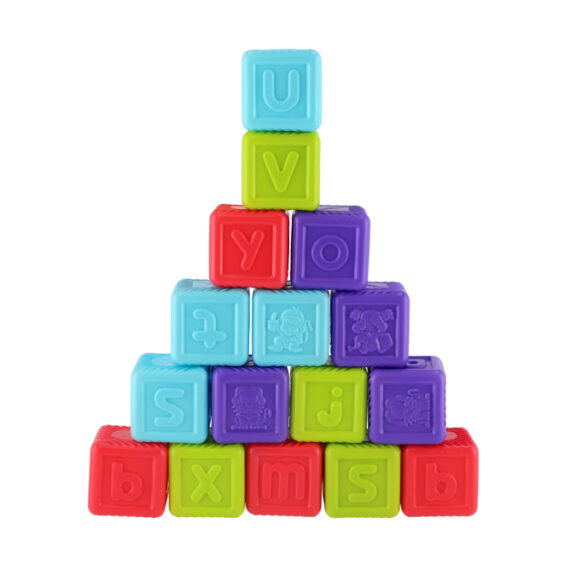 TEDDIES Abecedné kocky 16 ks, 6m+