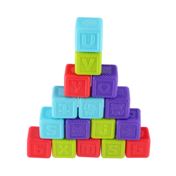 TEDDIES Abecedné kocky 16 ks, 6m+