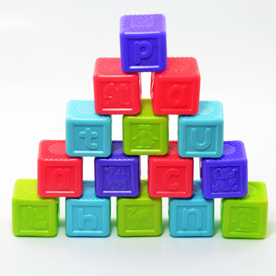TEDDIES Abecedné kocky 16 ks, 6m+