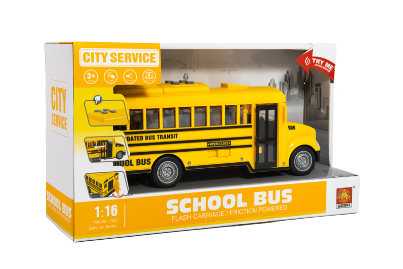 TEDDIES Autobus školský na zotrvačník 27 cm