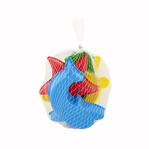TEDDIES Formičky Bábovky na piesok morské zvieratká 4 ks, 12m+