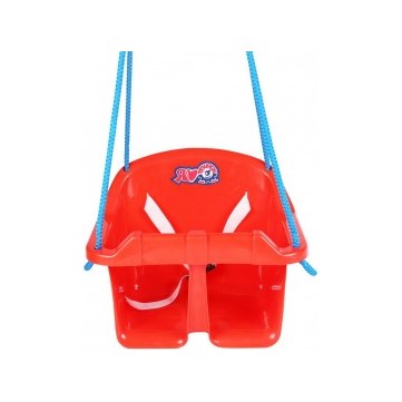 TEDDIES Hojdačka Baby plast červená 24m+
