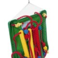 TEDDIES Hojdačka plast 35×34 cm zelená