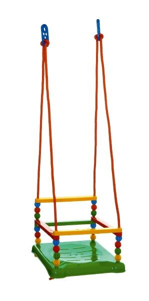 TEDDIES Hojdačka plast 35×34 cm zelená