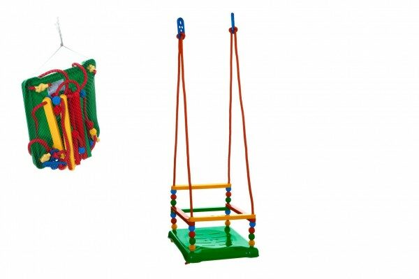 TEDDIES Hojdačka plast 35×34 cm zelená
