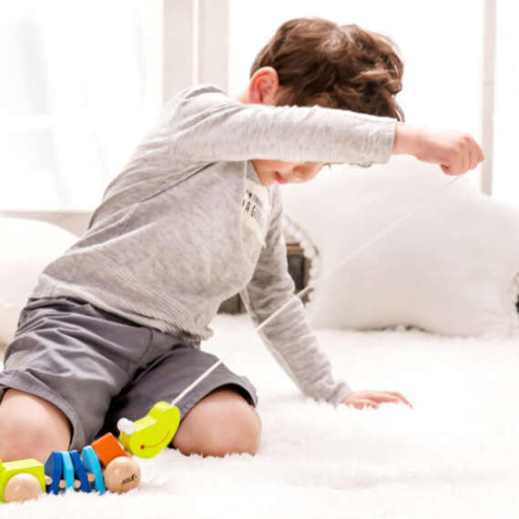 TEDDIES Krokodíl ťahací drevený 12m+