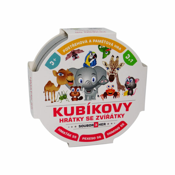 TEDDIES Kubíkove hry so zvieratkami 3v1 v plechovej krabičke