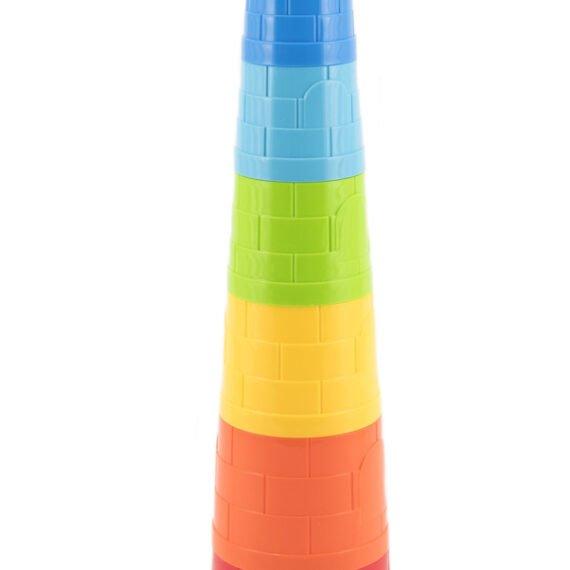 TEDDIES Kubus pyramída skladačka 7 ks 12m+
