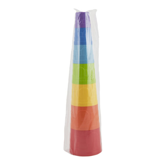 TEDDIES Kubus pyramída skladačka 7 ks 12m+