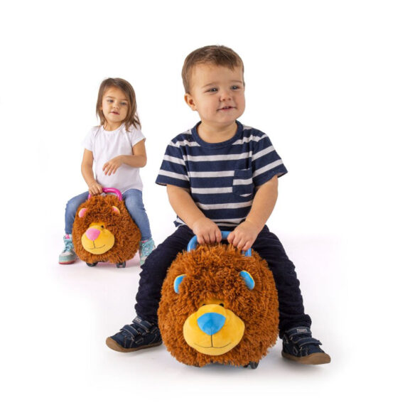 TEDDIES Odrážadlo Funny wheels Rider Ride-On levíček plyšový modrý 12 m +
