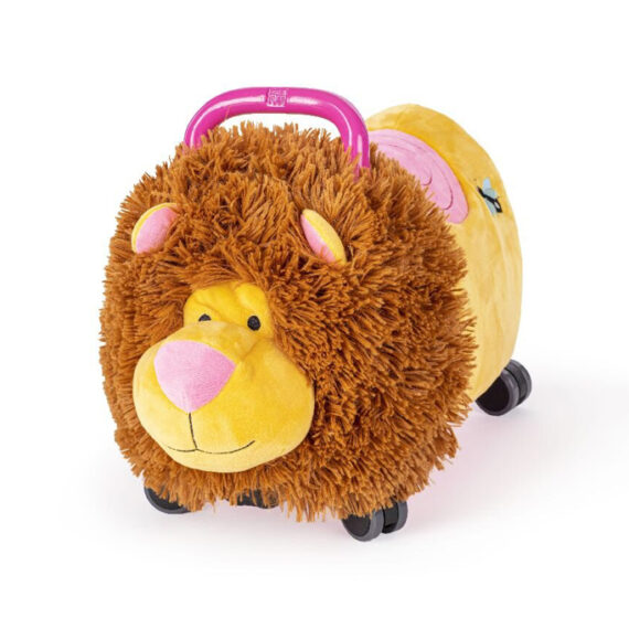 TEDDIES Odrážadlo Funny wheels Rider Ride-On levíček plyšový ružový 12 m +