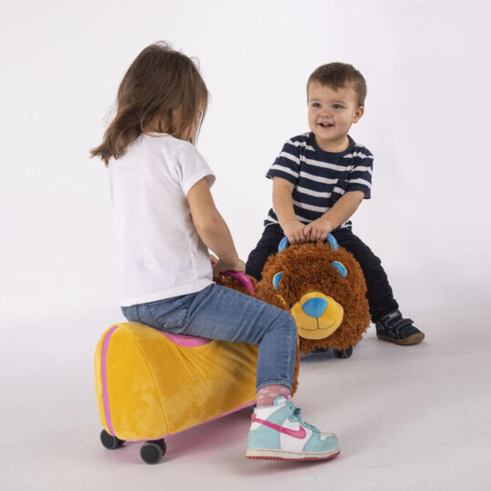 TEDDIES Odrážadlo Funny wheels Rider Ride-On levíček plyšový ružový 12 m +