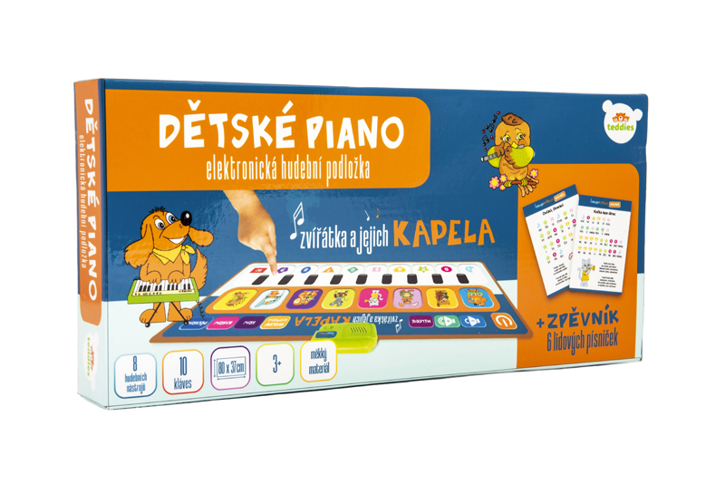 TEDDIES Podložka elektronická hracia pianko Zvieratká a ich kapela