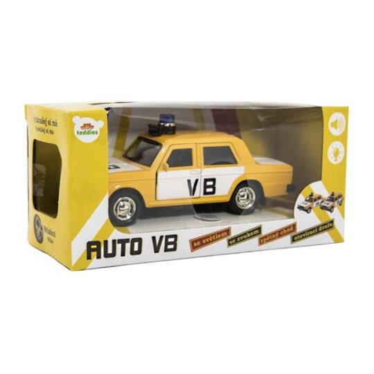 TEDDIES Policajné auto VB 11,5 cm na spätné natiahnutie so zvukom