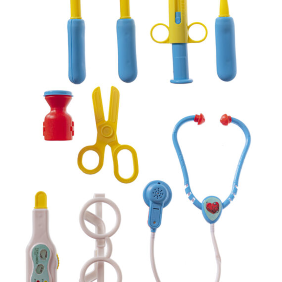 TEDDIES Sada doktor/lekár plast sa stetoskopom v plastovom kufríku na kolieskach