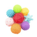 TEDDIES Sada loptičiek 8 ks s textúrou gumové 6-7 cm, 6m+