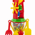 TEDDIES Sada na piesok vedro, mlynček s doplnkami 4 druhy, 12m+