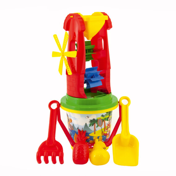 TEDDIES Sada na piesok vedro, mlynček s doplnkami 4 druhy, 12m+
