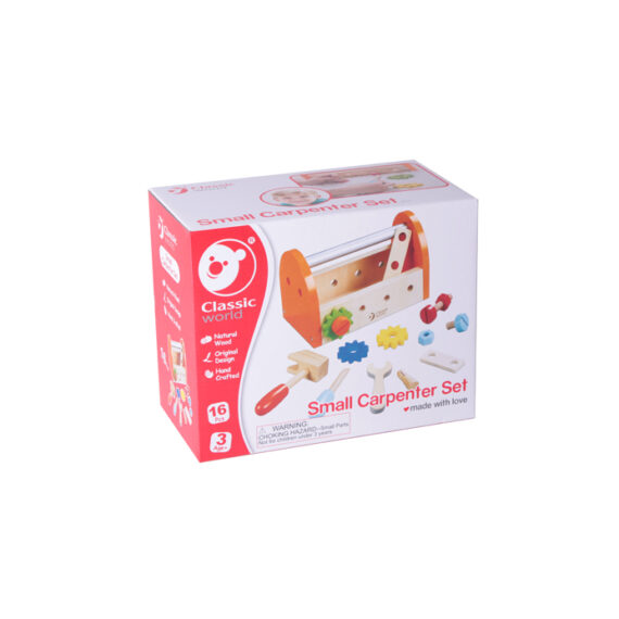 TEDDIES Sada náradia drevená 16 ks s dreveným boxom