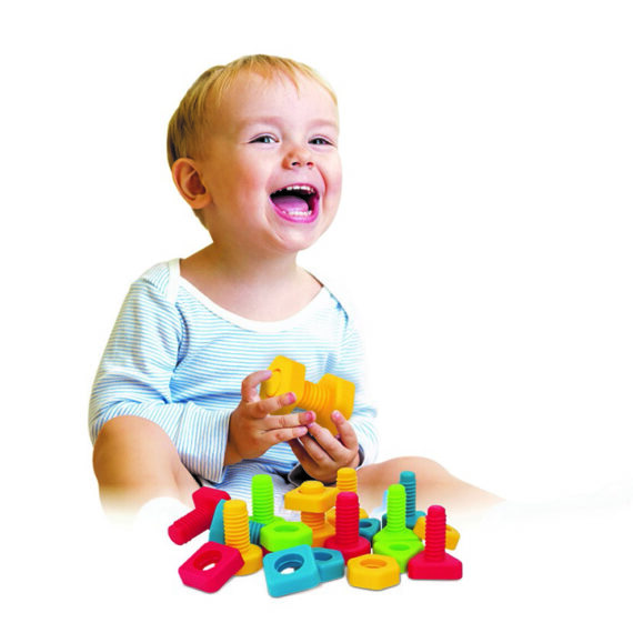 TEDDIES Skrutky a matice pre najmenších 24 ks, 24m+