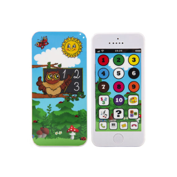 TEDDIES Telefón náučný mobilný s krytom Múdra sova, 12m+