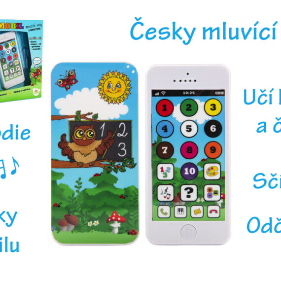TEDDIES Telefón náučný mobilný s krytom Múdra sova, 12m+