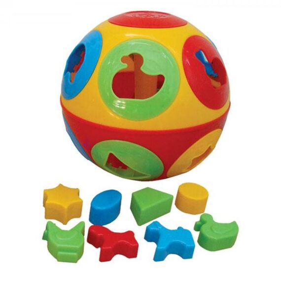 TEDDIES Vkladačka lopta plast priemer 17 cm v sieť 12 m +