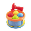 TEDDIES Zatĺkačka/Bubienok 2v1 s kladivkom a loptičkami plast 4 ks, 2 farby, 17 cm, 12m+