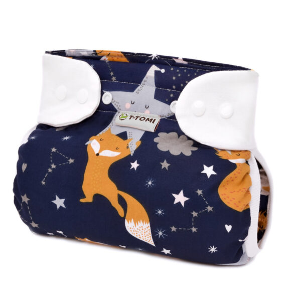 T-TOMI Nohavičky abdukčné ortopedické – patentky, night foxes (3-6 kg)