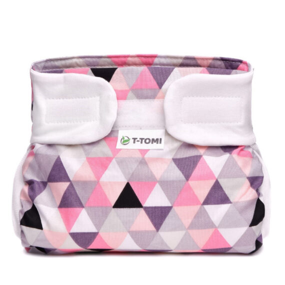 T-TOMI Nohavičky abdukčné ortopedické – suchý zips, pink triangles (3-6 kg)