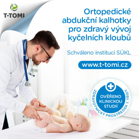 T-TOMI Nohavičky abdukčné ortopedické – suchý zips, pink triangles (3-6 kg)