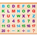 WOODY Tabuľka magnetická s ABC na stôl