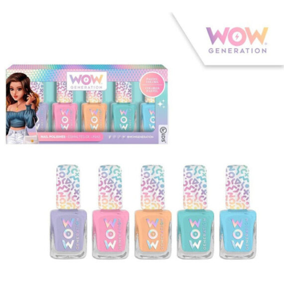 Kids Euroswan Sada 5 pastelových lakov na nechty, WOW Generation