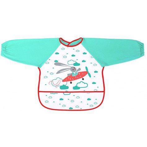 BABYONO Podbradník s dlhým rukávom mint 24m+, 35×40 cm
