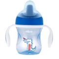 CHICCO Hrnček Trénujeme s držadlami 200 ml modrý 6m+