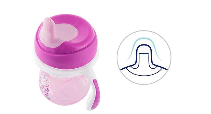 CHICCO Hrnček Trénujeme s držadlami 200 ml modrý 6m+