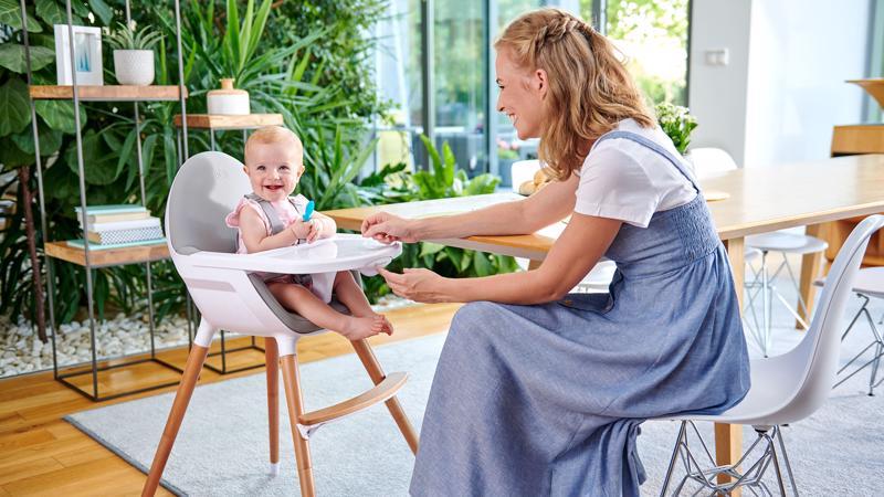 KINDERKRAFT Stolička jedálenská FINI Grey