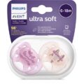 Philips AVENT Cumlík Ultrasoft Premium decor 6-18m dievča 2 ks