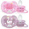 Philips AVENT Cumlík Ultrasoft Premium text 6-18m dievča 2 ks