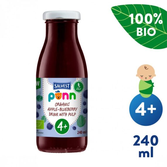 SALVEST Põnn BIO Šťava čučoriedková s jablkom a dužinou 240 ml