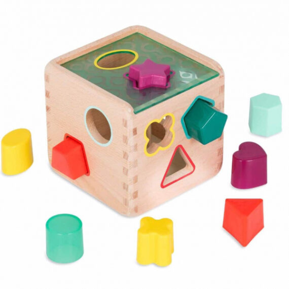 B.TOYS Kocka drevená s vkladacími tvarmi Wonder Cube