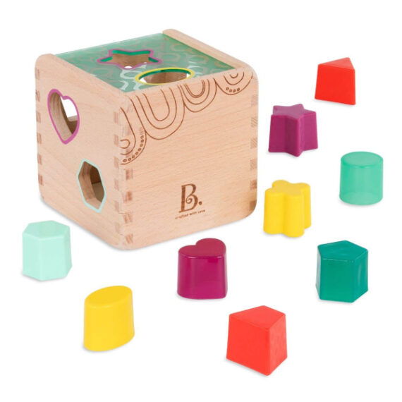 B.TOYS Kocka drevená s vkladacími tvarmi Wonder Cube