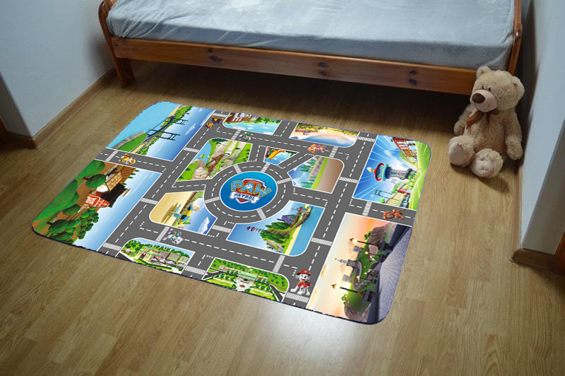 Nickelodeon Vinylová podložka, Paw Patrol, Mesto, 100x150cm
