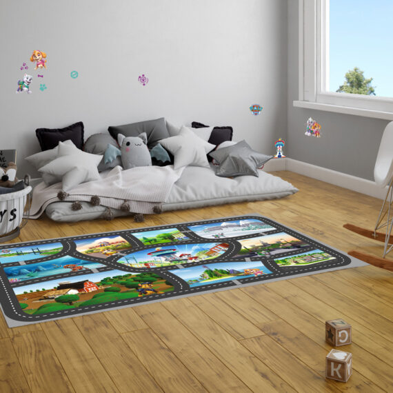 Nickelodeon Vinylová podložka, Paw Patrol, Cesta krajinou, 100x150cm