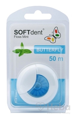 Dentálna niť s mätou SOFTdent Butterfly