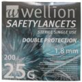 Wellion SAFETYLANCETS 25G - Lanceta bezpečnostná
