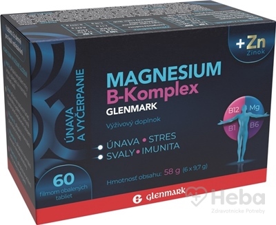 GLENMARK Magnesium B-Komplex + Zinok