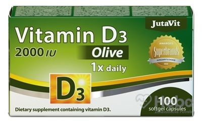 JutaVit Vitamín D3 2000 IU (50 µg) Oliva