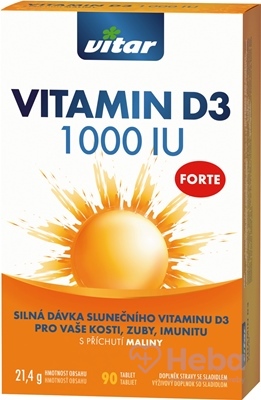 VITAR VITAMIN D3 FORTE 1 000 IU