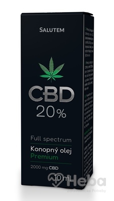 CBD 20 % Konopný olej Premium SALUTEM